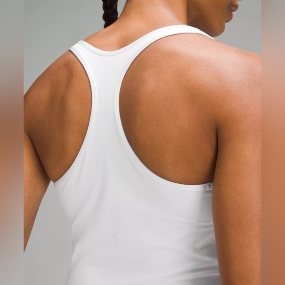 NWT Scoop-Neck Pleated Linerless Tennis Dress - White - 2 - Picture 6 of 13